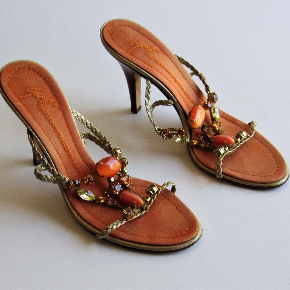 Giuseppe Zanotti Jewel Embellished Sandal Heels
